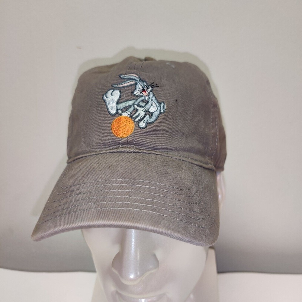Vintage Looney Tunes Hat Bugs Bunny Space Jam Basketball Strap Back Adjustable